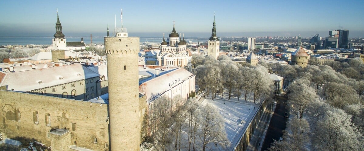Estonia, Tallin: panorama invernale