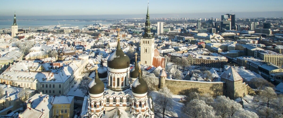 Estonia, Tallin: panorama invernale