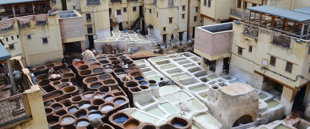 Marocco, conceria di pelli